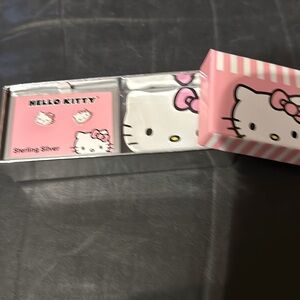 Sterling Silver Hello Kitty Earrings